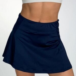 Yuly360 Flowy Tennis Skirt in Navy - Small